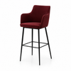 Roter Barstuhl mit Stoff | Modell SKY